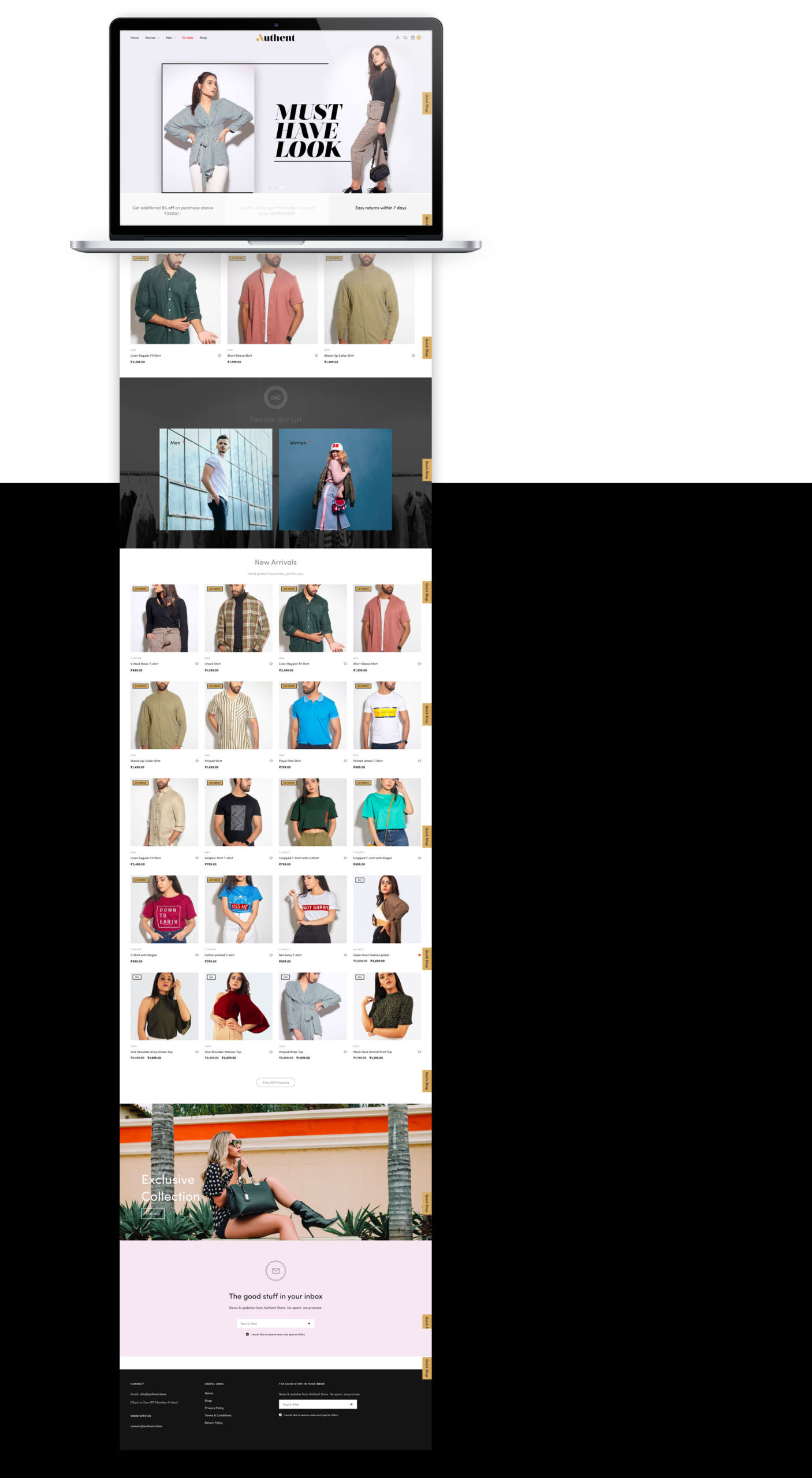 home page fashion ecommerce